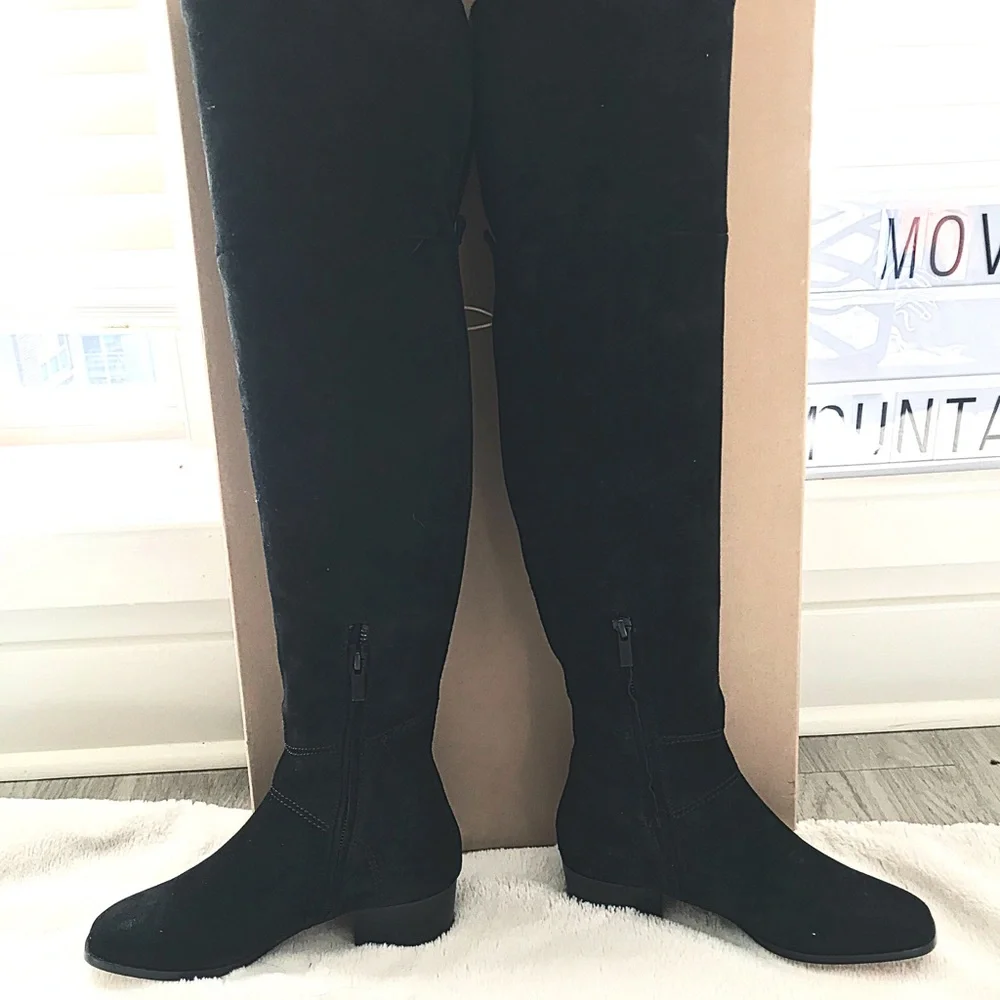 Joie Black Over-the-Knee Suede Boots